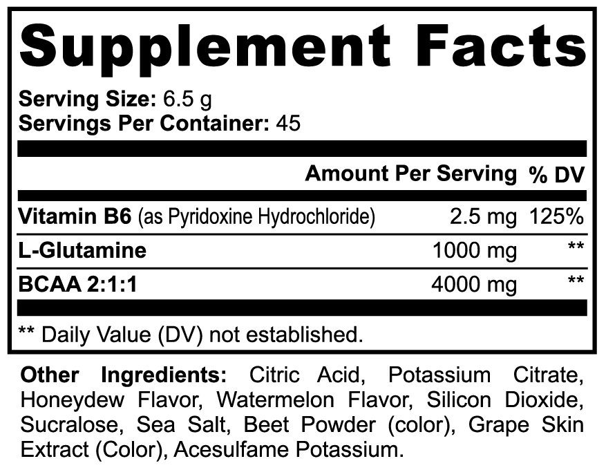 XLR8 BCAA Post Workout Powder (Honeydew Watermelon)